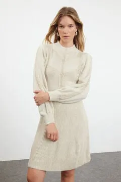 Vestido corto de punto suave