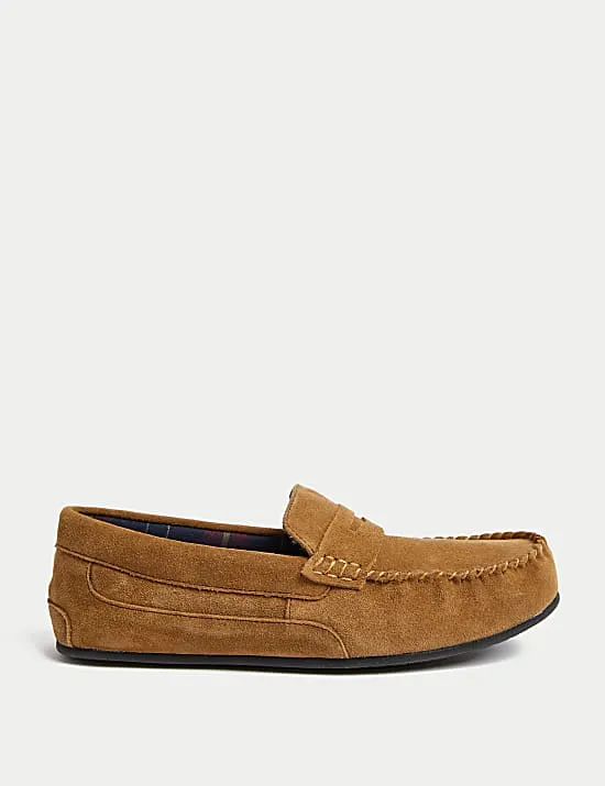 Wildlederpantoffeln mit Freshfeet™
