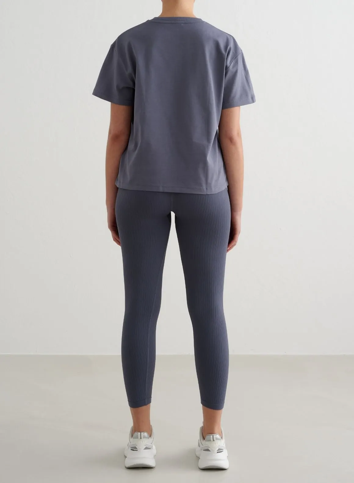 Storm Blue Serif Boxy T-shirt