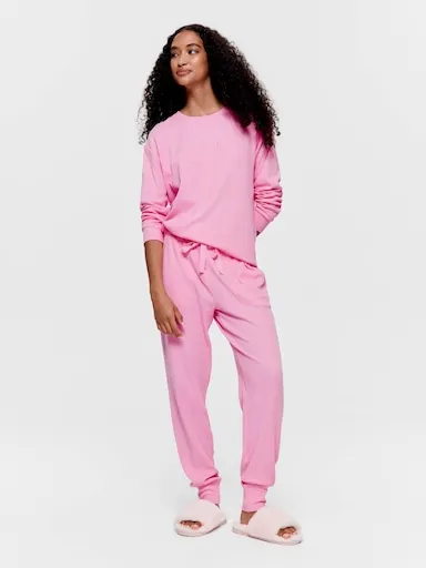 Pink Waffle Easy Pj Pant