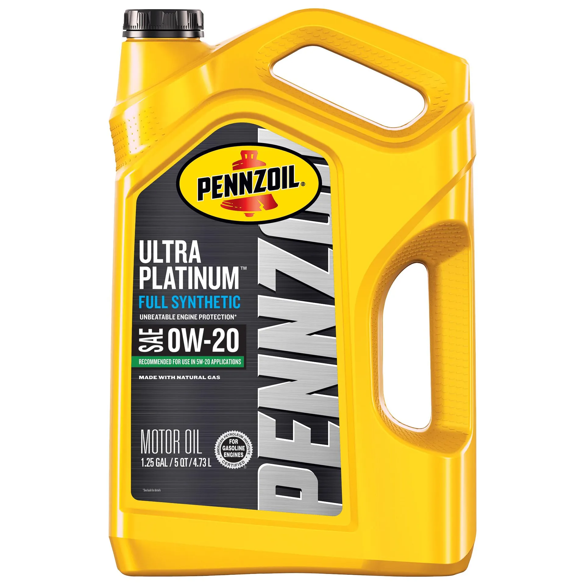 Pennzoil Ultra Platinum Full Synthetic 0W-20 Motor Oil 5 Quart