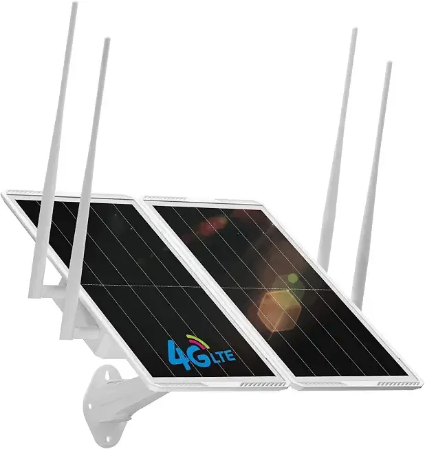 Solar Powered 4G LTE Router with SIM Card Slot, 2.4GHz Wireless Router with 30W Solar Panel & 30000mAh Battery, IP65 Waterproof, 984FT Long Range, APP Control for Outdoor Farm Ranch & Security Camera