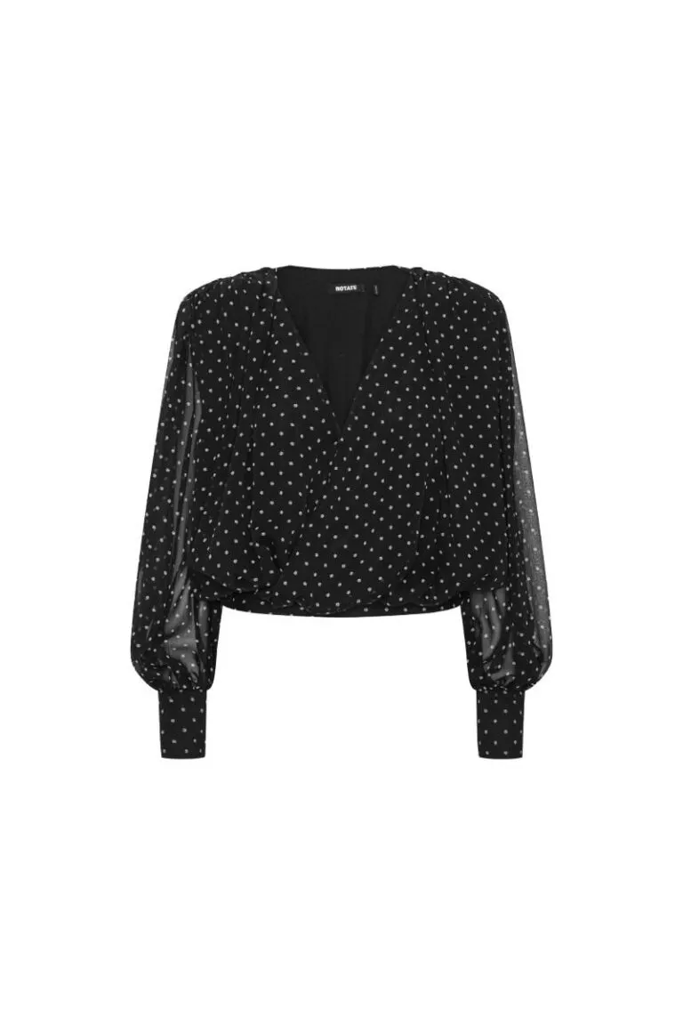 LS Ruched Blouse - Sort