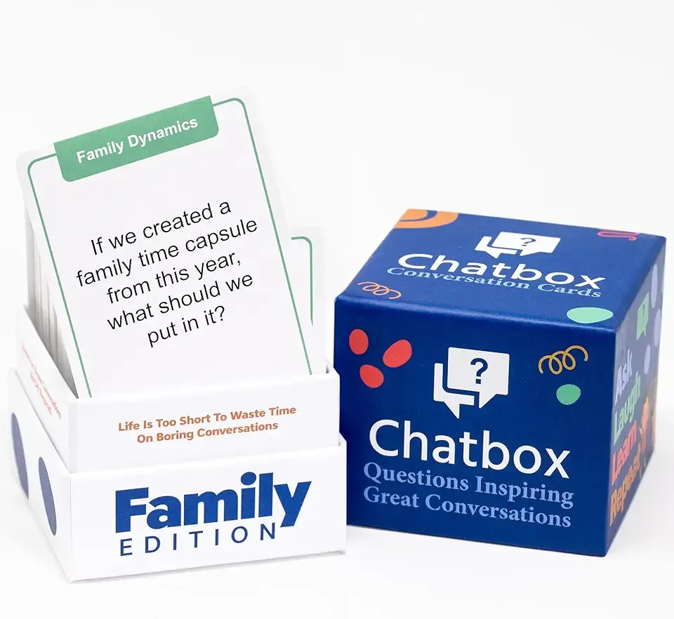 200 Conversation Starter Cards - Family Games for Kids and Adults - Fun Travel Games - Party Card Game - Conversation Cards - Couples Card Game for Game Night