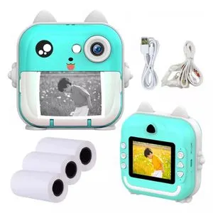 Cámara de impresión instantánea para niños 1080P cámara digital juguetes grabadora de video HD regalos ROLLOS