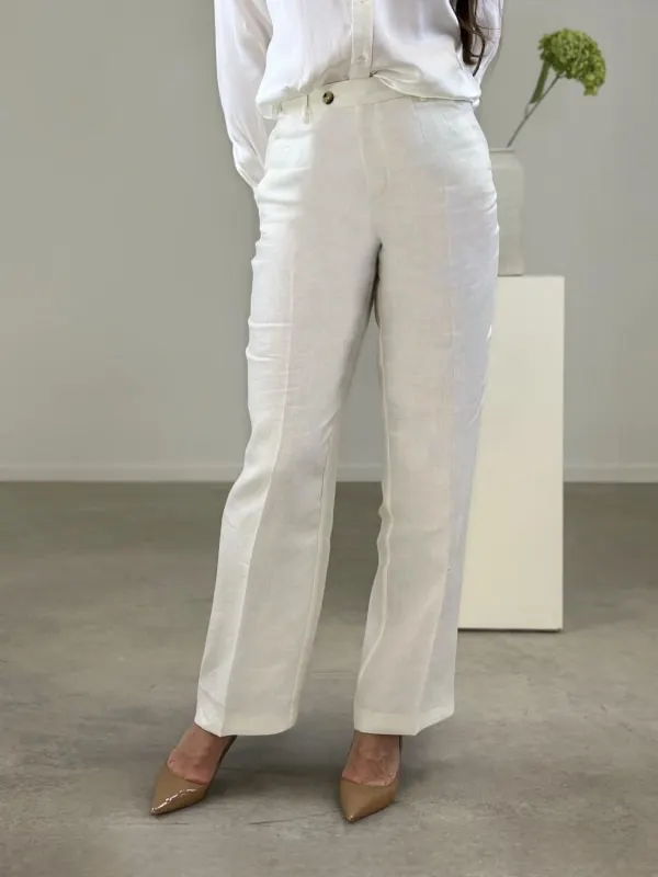 Dori High Trousers Pure White