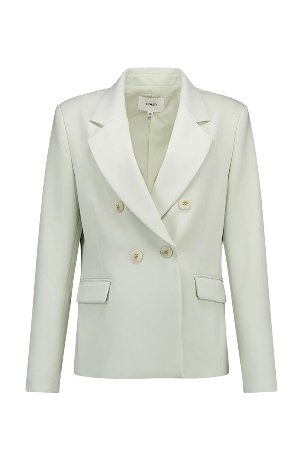 Pastelgroene blazer met reverskraag