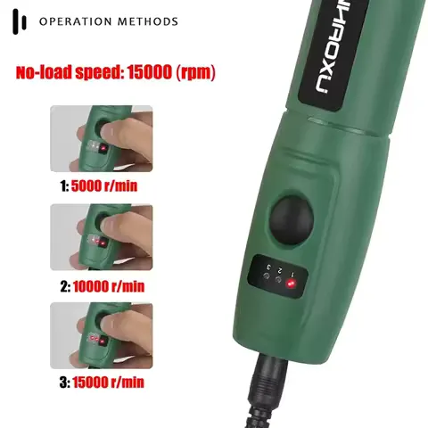 100V~240V Mini Electric Drill Power Tools Multifunctional Grinder 3-Speed Engraving Pen with Grinding Accessories Set for Dremel