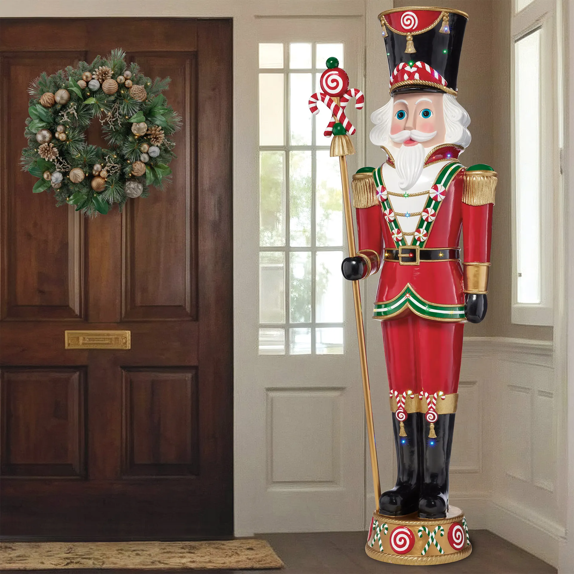 8' Nutcracker with LED Lights and Music