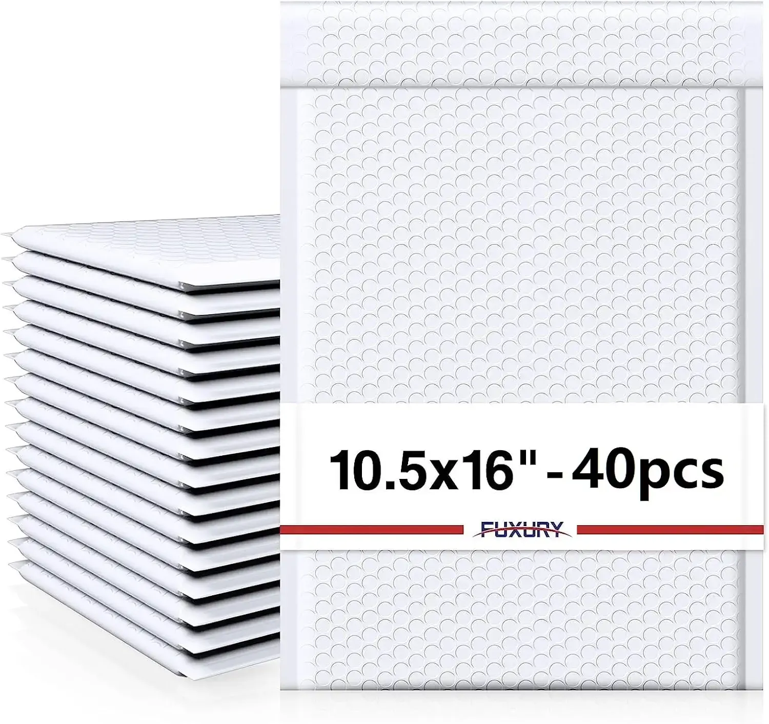 Fuxury White Bubble Mailers 10.5x16" 40 Pack,Padded Envelopes Self Seal Bubble Mailer Waterproof Padded Mailer Bubble Envelopes Cushioning Bubble Shipping Mailer for Clothing, Packaging&Small Business