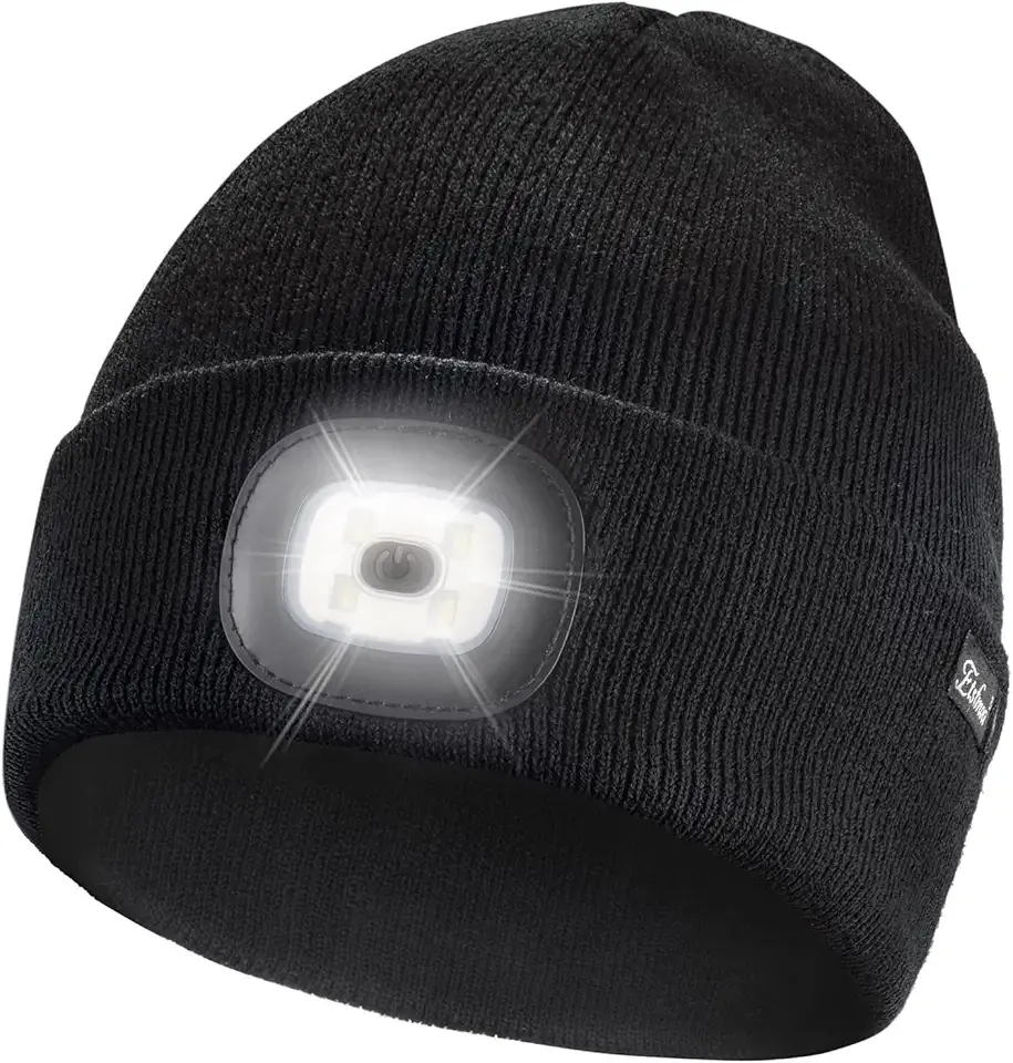 Unisex Beanie with The Light Gifts for Men Dad Father USB Rechargeable Caps