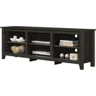 Benito 70" TV Stand with Open Shelves and Cable Management - Dark Gray