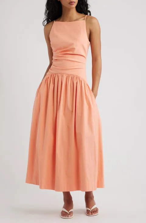 Line & Dot Talie Stretch Cotton Maxi Dress