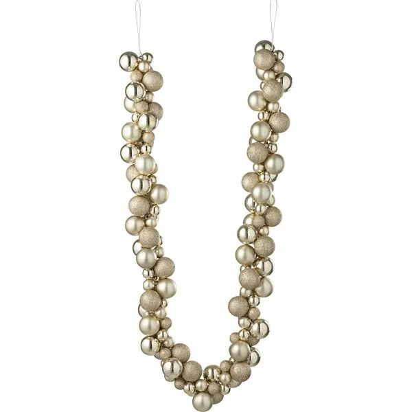 J-Line slinger kerstbal lichtbeige - 160 cm