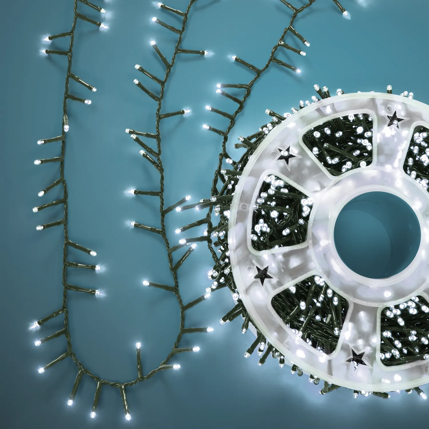 Catena Luminosa 2000 LED Bianco Freddo 40 metri