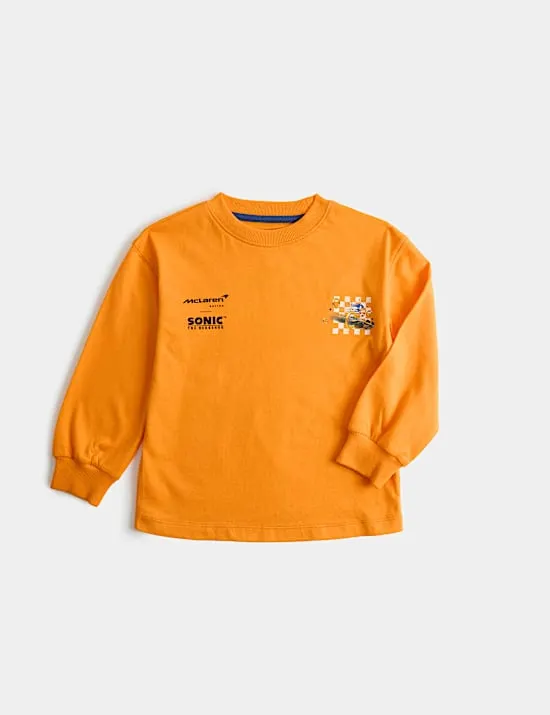 Oberteil aus reiner Baumwolle mit Sonic x McLaren™-Motiv (2–8 Jahre)