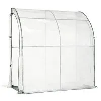 Ganzjahres-Gewächshaus mit isolierender Bodenmatte, ca. 200x100x200 cm – Transparent