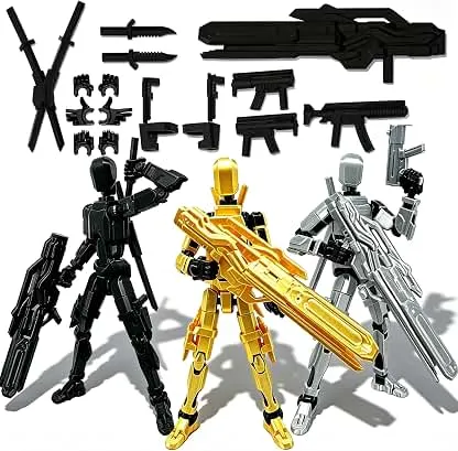 Titan 13 Action Figure Set, Multi-Jointed Dummy Robot 1…