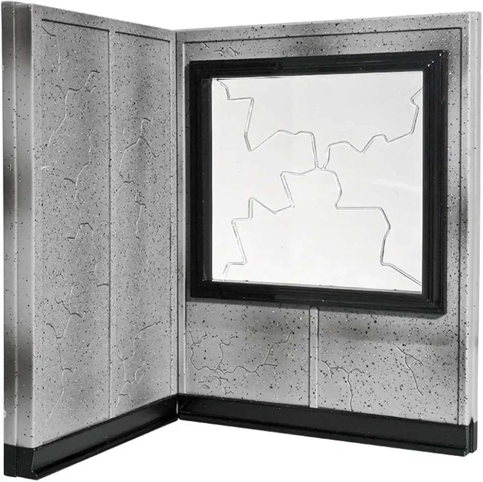 Breakable Window and Wall Playset for Wrestling Action Figures