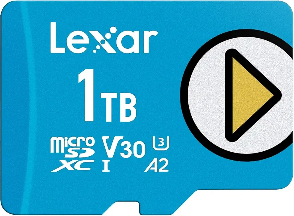 Lexar 1TB Play Blue Micro SD Card, UHS-I, C10, U3, V30, A2, 4K, Up to 160MB/s microSDXC Memory Card, Expanded Storage for Nintendo-Switch 1, Gaming Devices, Smartphones, Tablets (LMSPLBL001T-BNNNU)