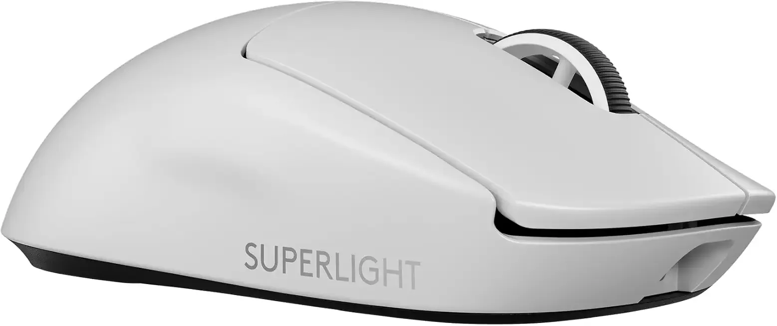 PRO X Superlight 2 Wireless Gaming Mouse, 60g Pro-Grade with 5 Programmable Buttons, 44k DPI Sensor, 8kHz Report Rate, USB-C Charging for PC/Mac - White