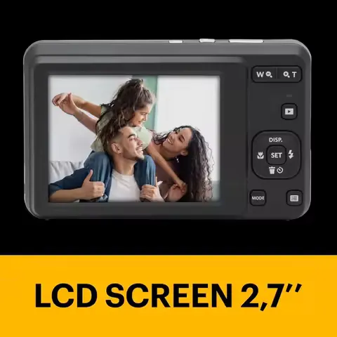 KODAK PIXPRO FZ55 16MP Digital Camera 5X Optical Zoom 28mm Wide Angle 1080P Full HD Video 2.7" LCD Vlogging Camera