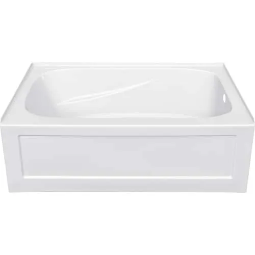 Mirolin Sydney 5 ft. Acrylic Alcove Non-Whirlpool Rectangular Right Hand Drain Bathtub in White