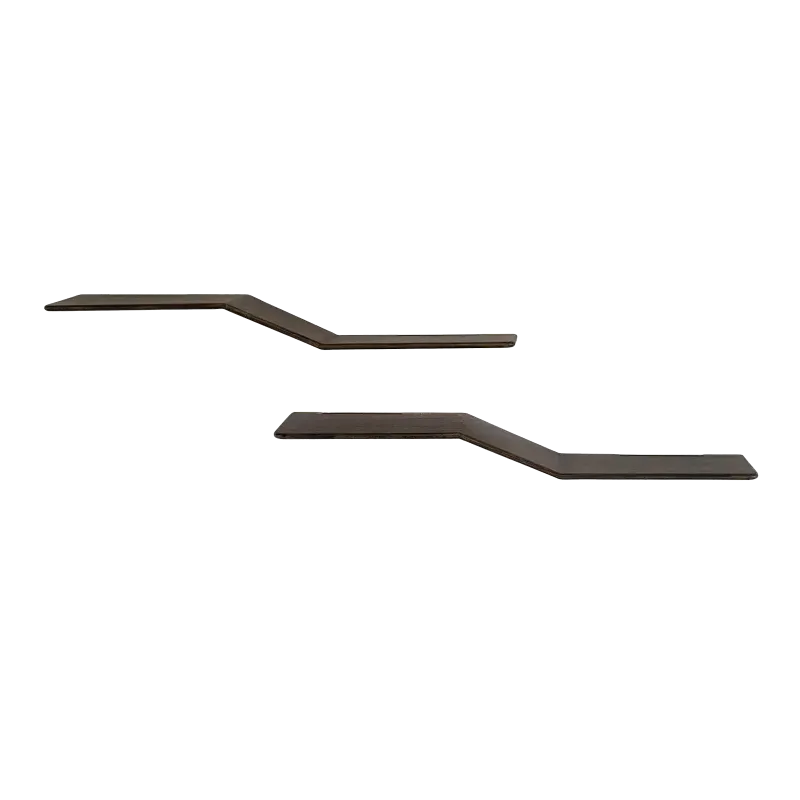 Wandplank Maya - Teak Espresso - S-shape set van 2