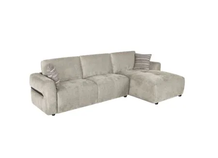 Hoeksalon Cantillo 297x157cm - chenille - beige