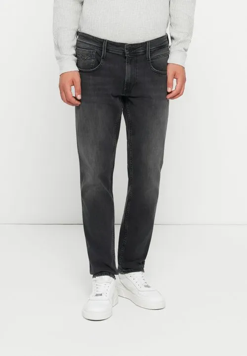 ANBASS - Jeans slim fit - black delavè