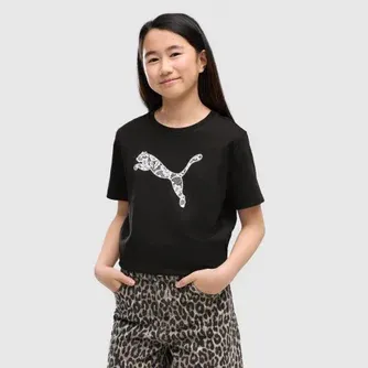 Puma Girls Graphic lace Cat Tshirt