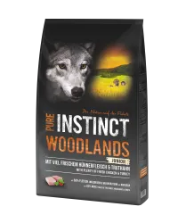 PURE INSTINCT WOODLANDS JUNIOR mit Huhn, Truthahn für Hunde 8 kg