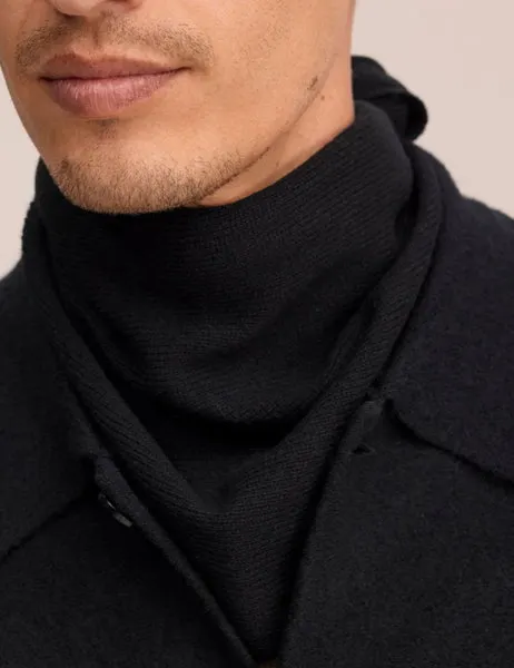 6623 Triangle Wool Scarf Black