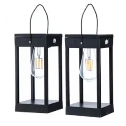 Solar Wall Sconce Light with Bulb (2 Pack)
