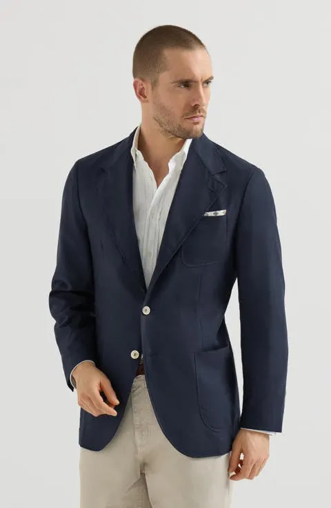 Brunello Cucinelli Cashmere Batavia deconstructed blazer with patch pockets