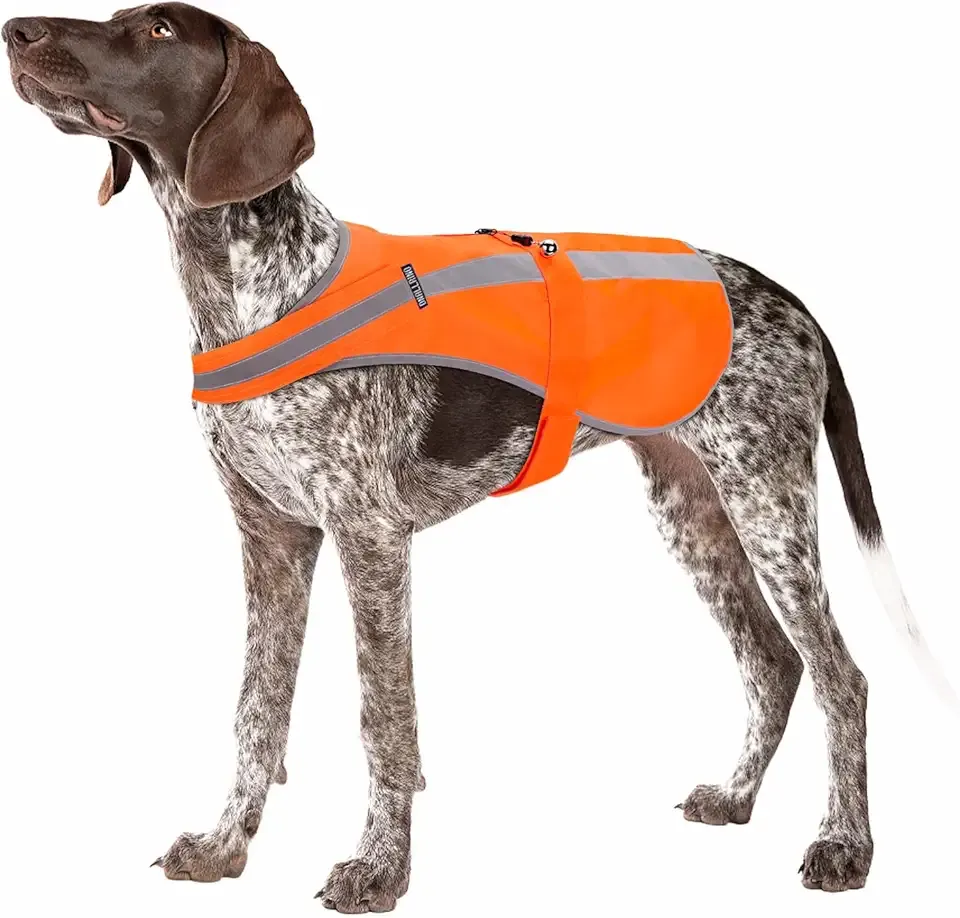 Reflective Dog Vest for Medium Large Breeds, High Visibility Dog Safety Vest with Removable Bell Keep Safe from Hunting, Training & Cars Accidents