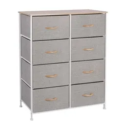 Ovela 8 Drawer Storage Chest (Light Grey)