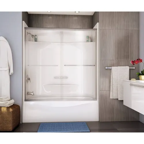 Essence 60L x 30W x 80H in. 2-in-1 Tub Shower Kit - Shower Stall with Left Drain Bathtub and Bathtub Wall Surround (No Door)