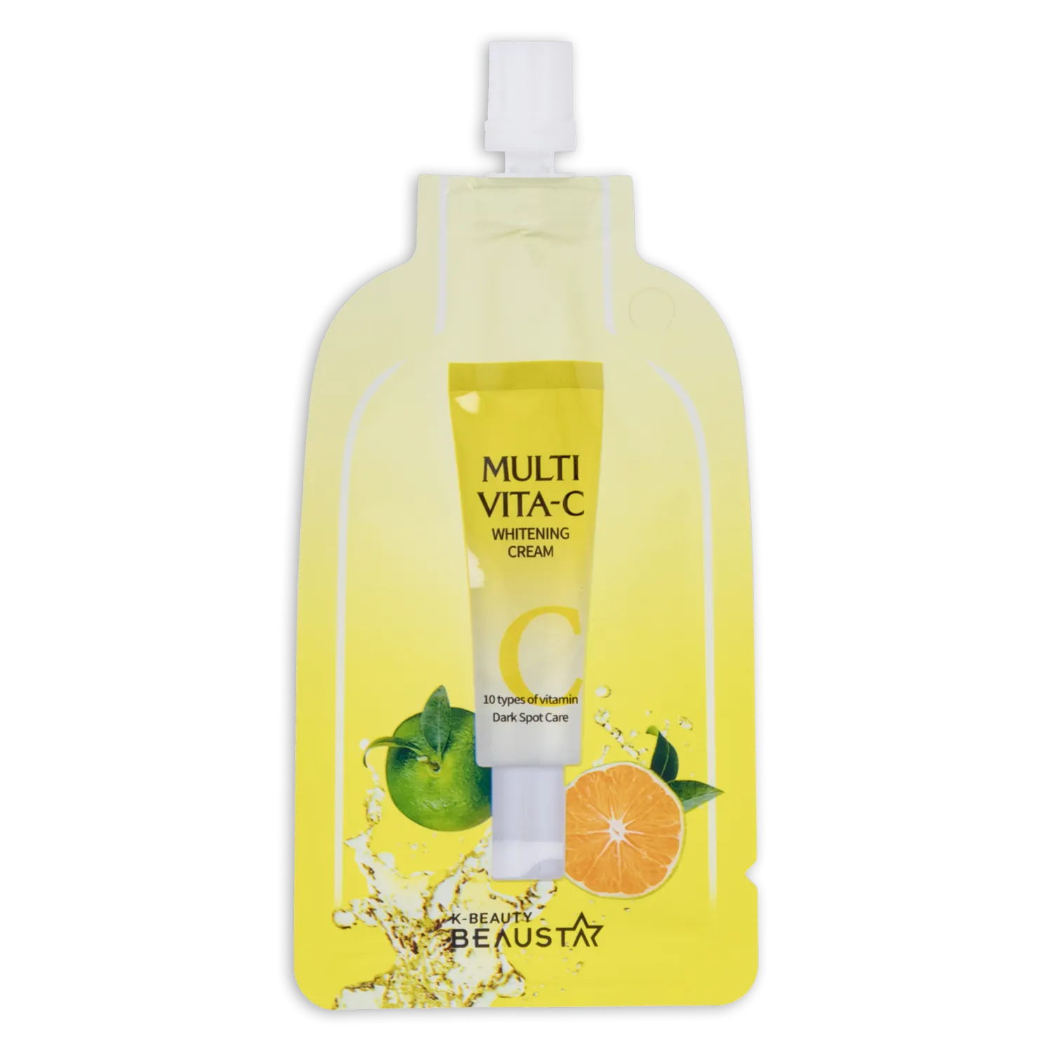 Crema Facial Blanqueadora Con Vitamina C Sachet BEAUSTA 15 Ml