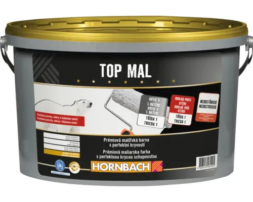 Prémiová barva na zeď HORNBACH Top Mal bílá 1,4 kg