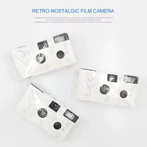 1-6PCS 35mm Film Camera Wedding Disposable Camera One Time 16/27 Roll Flash Camera for Anniversary Birthday Gift Party Vacation