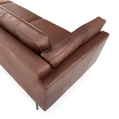 Loods 5 Design 2-zitsbank Stark 2-zits, 170 cm | C Sauvage Chocolate | Zwart met knik