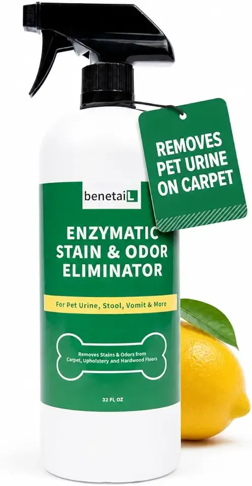 Enzymatic Cleaner for Dog & Cat Urine, Stain & Odor Remover, 32oz