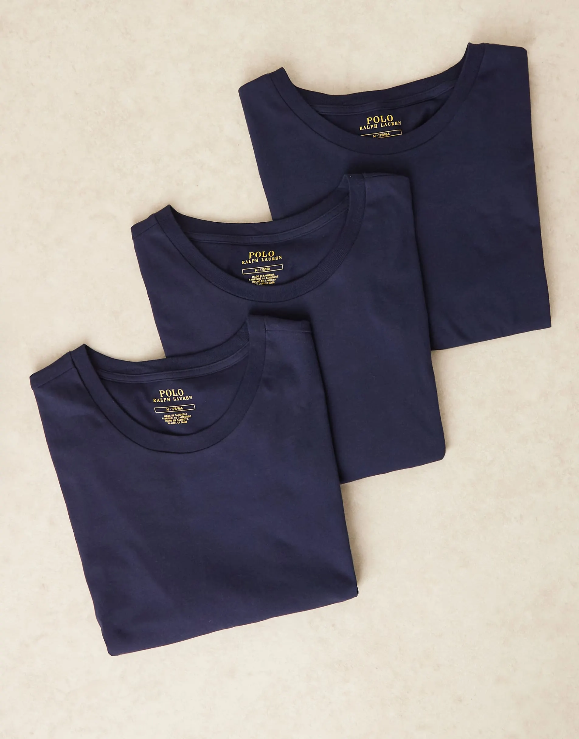 Polo Ralph Lauren 3 pack of t-shirts in navy