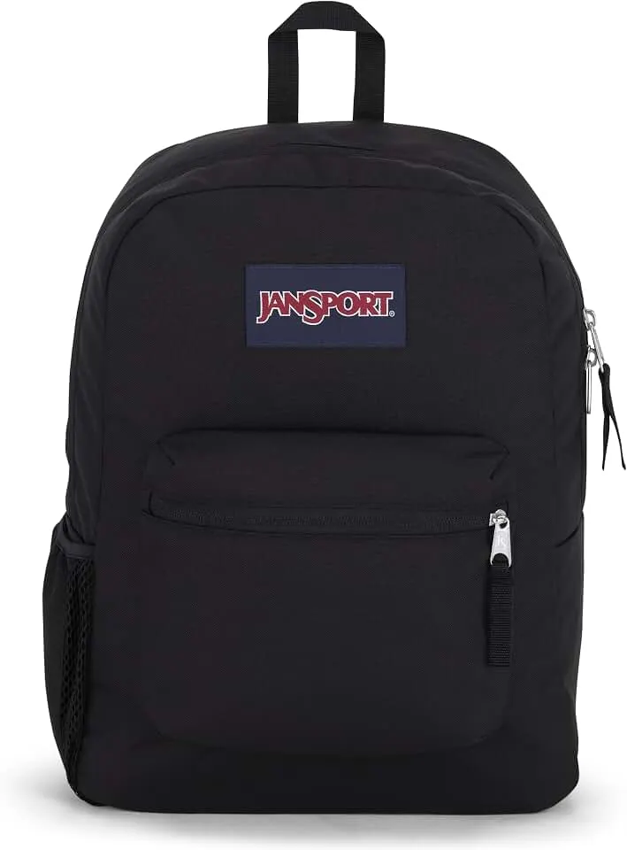 Cross Town Backpack 17" x 12.5" x 6" - Simple Bag for Everyone with 1 Main Compartment, Front Utility Pocket - Premium Class Accessories - Black