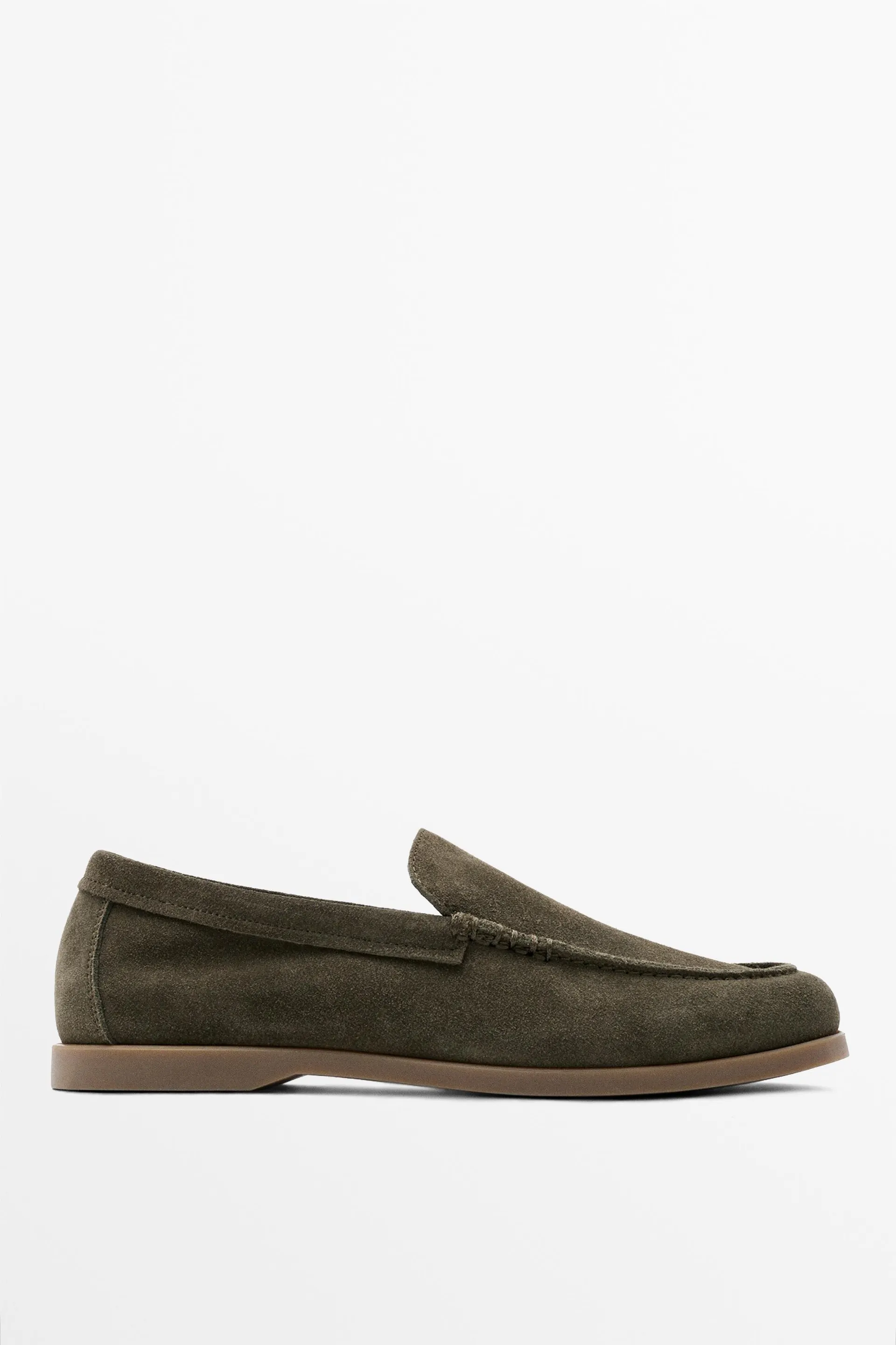 Zachte splitsuède loafers