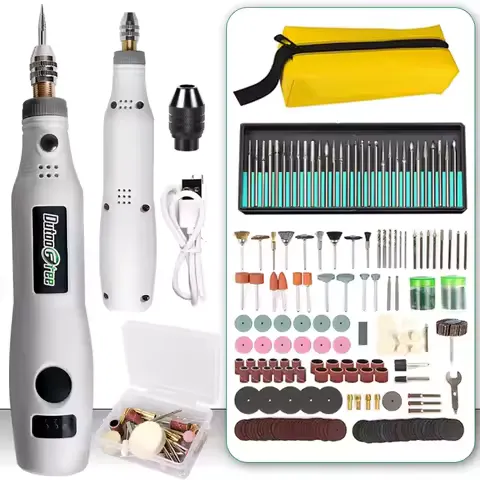 3 Speed USB Cordless Rotary Tool Dremel DIY Mini Drill Engraving Pen Electric USB Mini Wireless Drill With Accessories Set