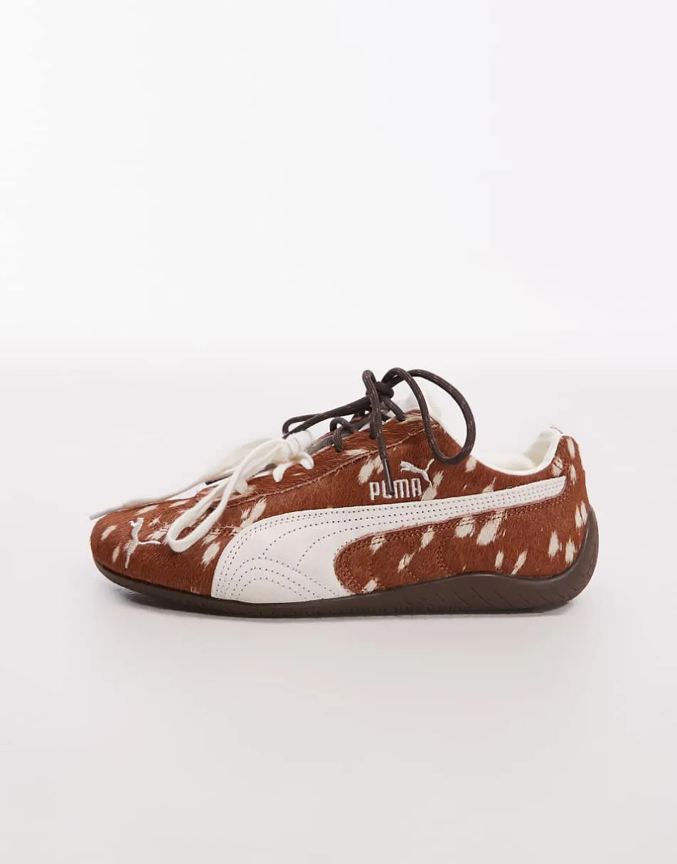 Puma Speedcat Doelette pony hair trainers in deer print - Exclusive to ASOS