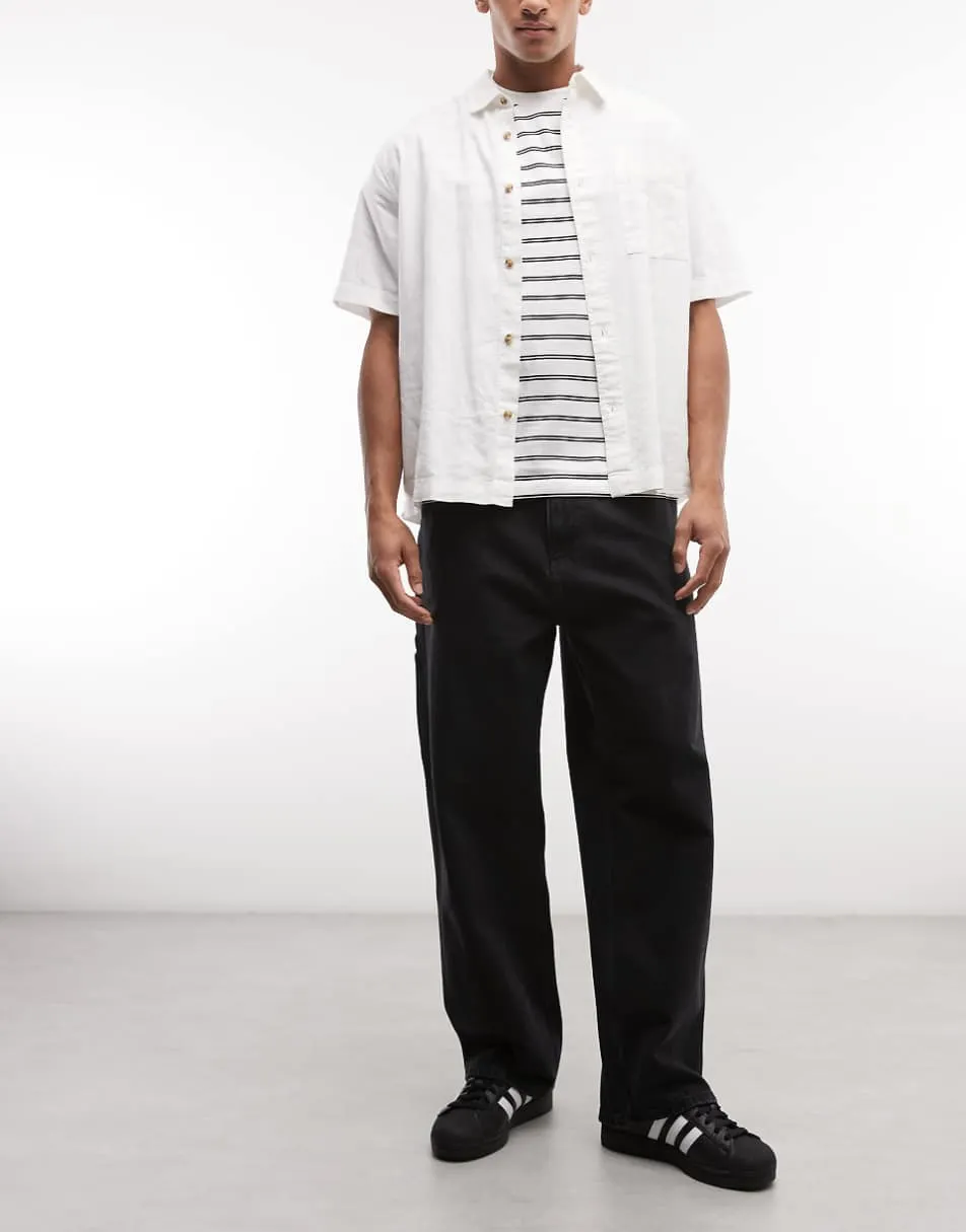 Carhartt WIP belmont cinch buckle jeans in black