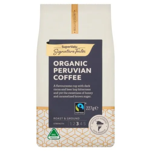 SuperValu Signature Tastes Organic Peruvian Ground Coffee (227 g) Open Product Description